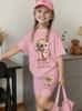 Children's Clothing Cute Capibala Print Tops Summer Outdoor Street Short Sleeve Girls Clothes Comfortable Fashion Children's Set