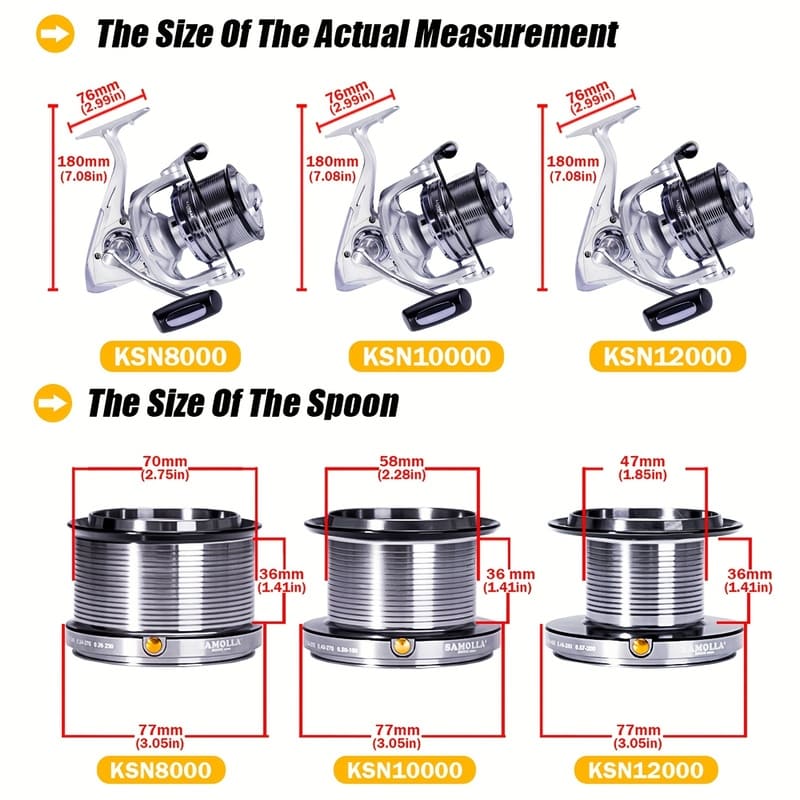 Цельнометаллическая катушка для спиннинга дальнего заброса, для пляжной и морской рыбалки, катушка для лески, устойчивая к морской воде, износостойкая, коррозионностойкая, модель 8000-12000