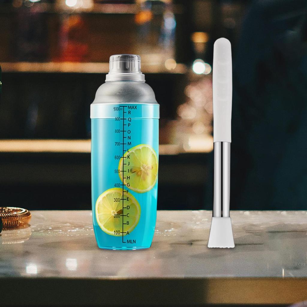 Lemon Tea Shaker Set Bartender Clear Bottle Mixing Cup Espresso Mixer for Quick Preparation