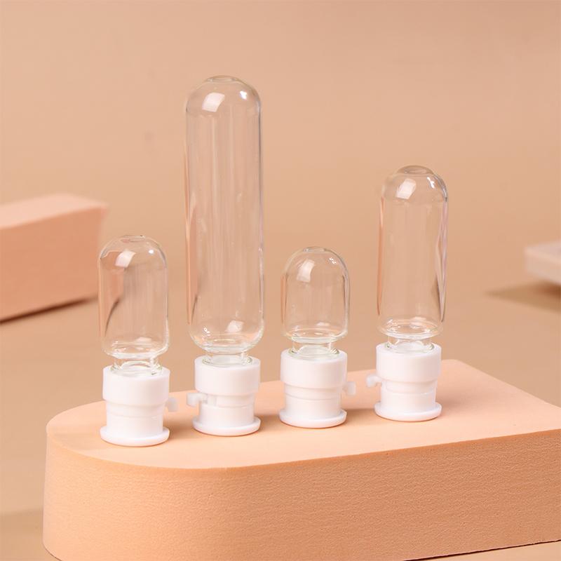 5Pcs 2/3/5/10Ml Mini Refillable Bottle Transparent With Cap Empty Sample Vial Powder Solid Storage Essential Oil Bottle