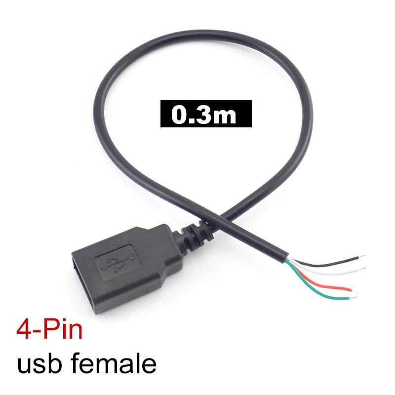 2-контактный 4-контактный провод Micro USB diy 2,0 «папа-мама» типа C c, провод зарядного устройства, разъем питания, удлинитель, ремонтный кабель