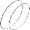 French Rope Chain Silver 925 Pair Anklet 23cm Couple Set of 2 Matching Simple Silver [Shinjuku Ginnokura] (Women's Men's 25cm)