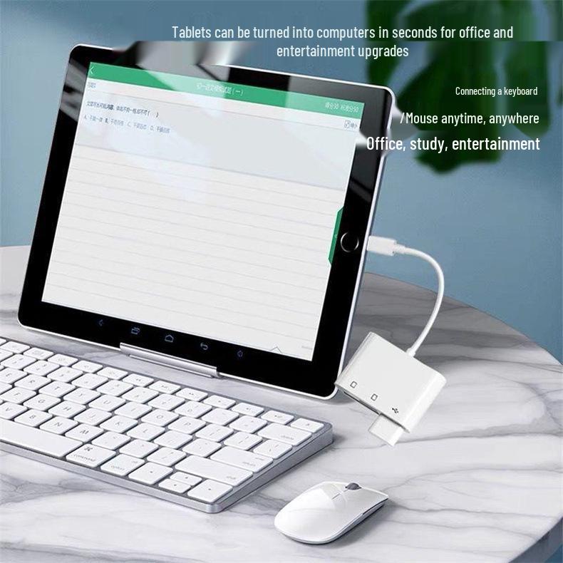 Совместимый кардридер 3-в-1 OTG для устройств Apple, Huawei, Android Type-C - USB-флешка, SD, адаптер для клавиатуры