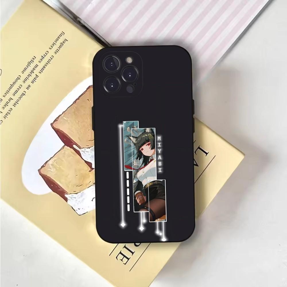 Чехол для телефона Miyabi Hoshimi для iPhone 16,15,14,13,12,11,Pro,X,XS,Max,XR,Plus,Mini Мягкий черный чехол