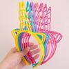 6/12PCS Unicorn Party Headbands Candy Color Unicorn Headband Girls Plastic Hairbands Family Decoration Party Hair Accessories