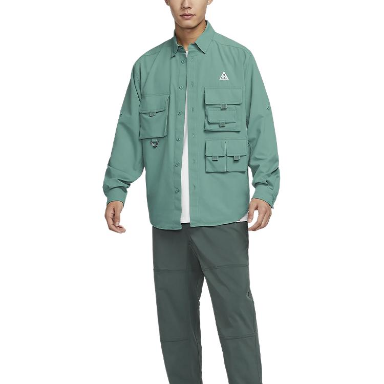 Nike Мужская футболка Dry Fit с защитой от УФ 'Devestation Trail' Винтажный зеленый DN3937-361