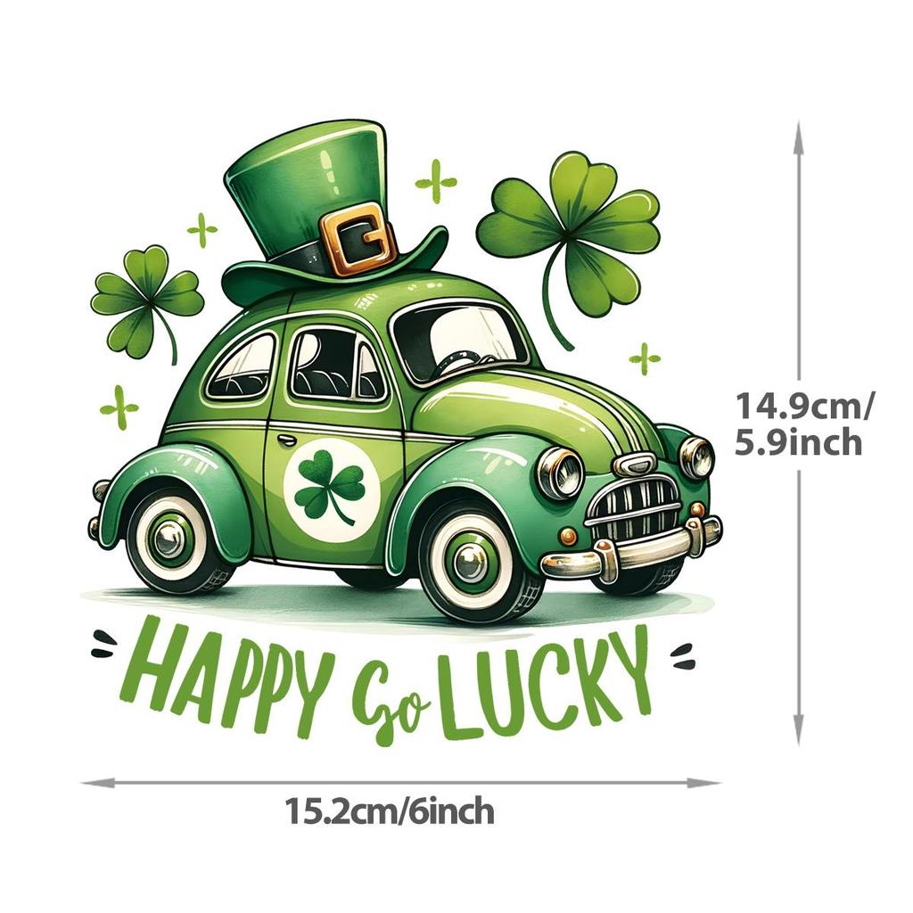 Удачный день, утюг на патче St.. Наклейки Patrick Green Parches Ropa Diy Наклейка для одежды Термопресс Аппликация Футболка Утюг На Заплатках