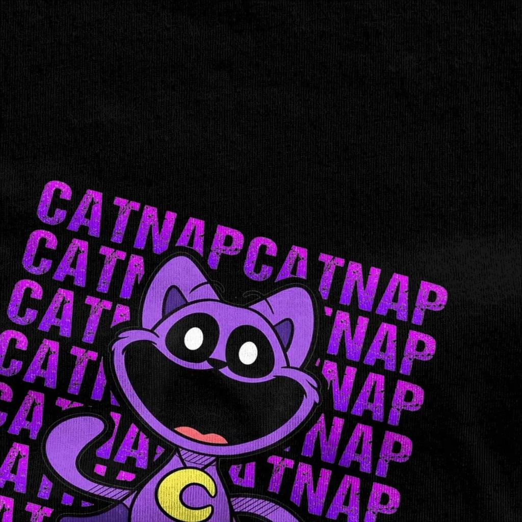 Мужские и женские футболки с рисунком CatNap Smiling Critters, одежда, юмористические футболки из чистого хлопка с текстом Cat And Dog, футболки, одежда для лета