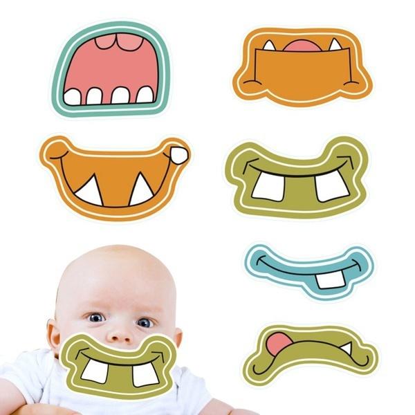 6 шт./набор Реквизит для фотобудки Маска Маленькие Монстры Бумажная карточка для Детской Вечеринки по случаю Дня рождения Украшение для мероприятия