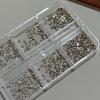 Metal Spike Studs Nail Art Rivets Kit 6 Grids/Box Nail Charms Decorations  Punk