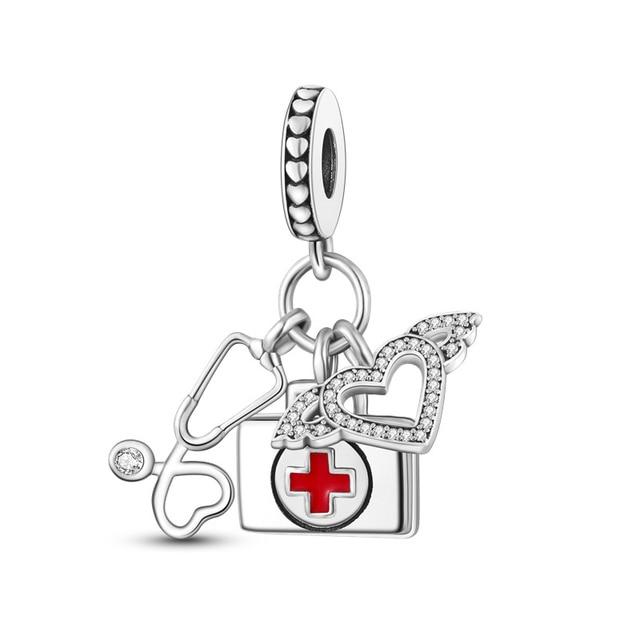 100% Стерлингового Серебра 925 пробы Best Life Розовое Сердце Bluetooth-гарнитура Air Pod Подвеска FItFashionBracelet DIY Изготовление Ювелирных Изделий KJC187