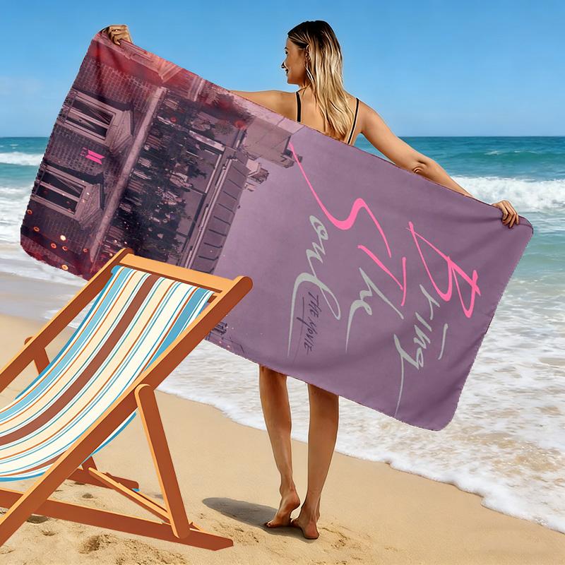 Vibrant Youth Energy beach towel Beach towel for vacation photos soft quick-drying swim towel seaside Outdoor pool towel printing Comfort
