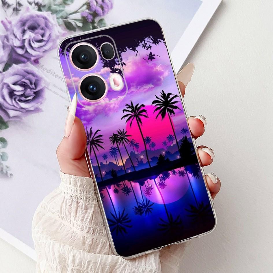 Чехол для OPPO Reno13 Pro 5G CPH2697 Модный Цветок Бабочка Мягкий Силиконовый Чехол для Телефона Для OPPO Reno 13 CPH2689 Reno13Pro Бампер