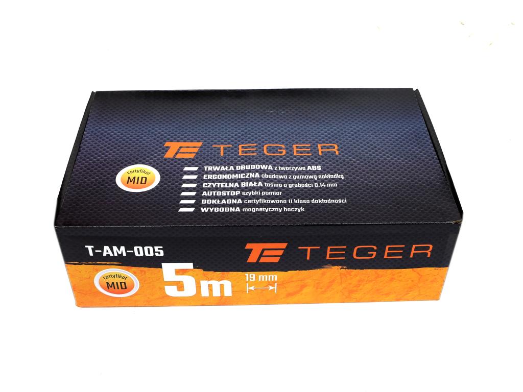 Steel tape measure 5m 19mm TEGER