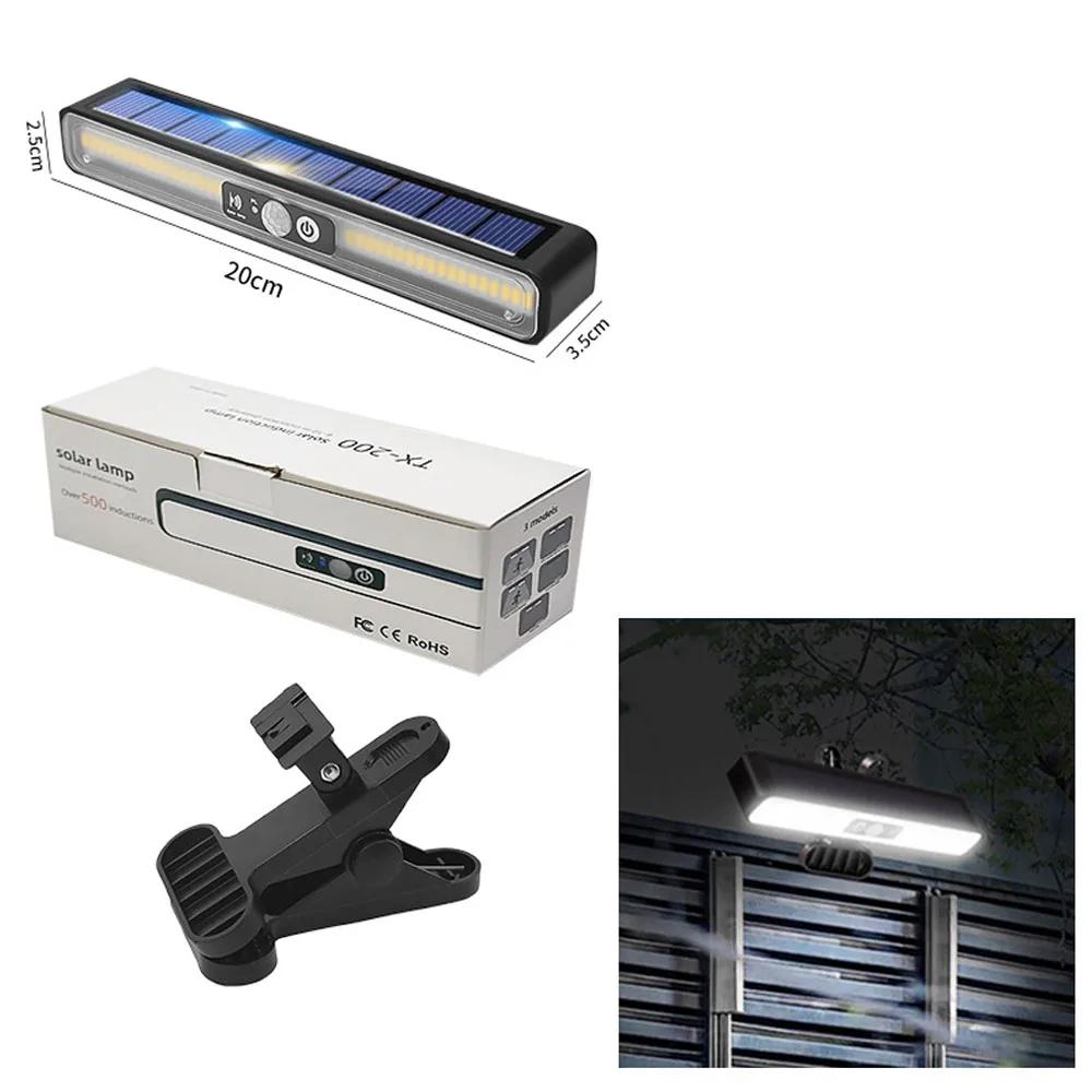 Solar Motion Light Outdoor Waterproof Clip-On Fence Light with 36 LED Lights Portable Solar Security Light for Fence Garage