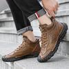 Autumn Handmade  Men's Casual Boots Large Size Driving Car Boots Handmade Sewing Ankle Boots
