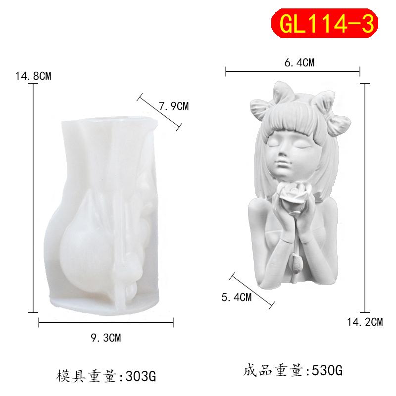 15см Большая Красивая Богиня Леди Гипсовая силиконовая форма Ангел Девушка Женский Бюст Статуя Свеча Силиконовая Форма Женские Фигуры Форма для смолы