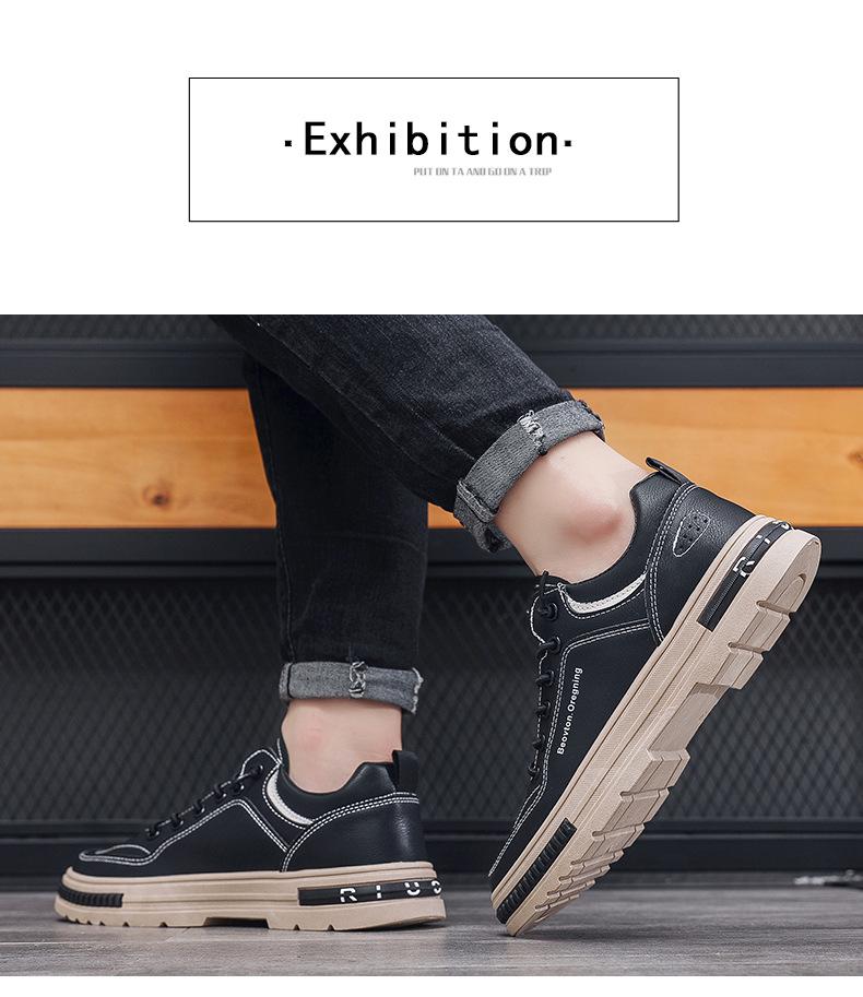Мужские водонепроницаемые кожаные кроссовки для бега — коллекция весна 2024 г.: Универсальная спортивная и повседневная обувь