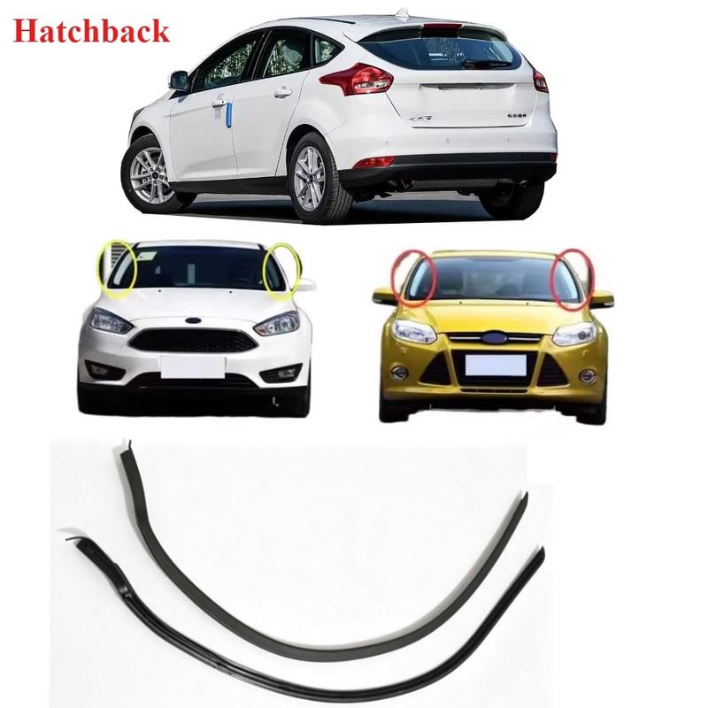 2 шт. Наружная боковая жесткая резиновая полоса для лобового стекла Ford-Focus 2012-2015 Защитная полоса лобового стекла Уплотнитель погоды BM51A03195AD