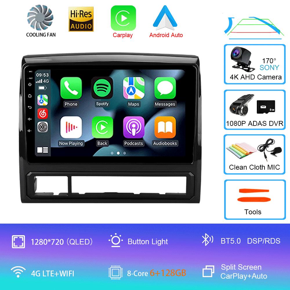 Автомобильное радио Android 14 Carplay Auto 4G+WIFI для Toyota Tacoma 2 N200 Hilux 2005-2015 Навигация GPS Мультимедиа Видеоплеер Стерео
