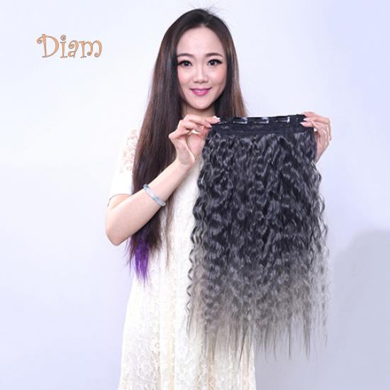 Tenfyer сексуальные длинные градиентные цвета вечерние женские волнистые вьющиеся волосы на клипсе 60 см