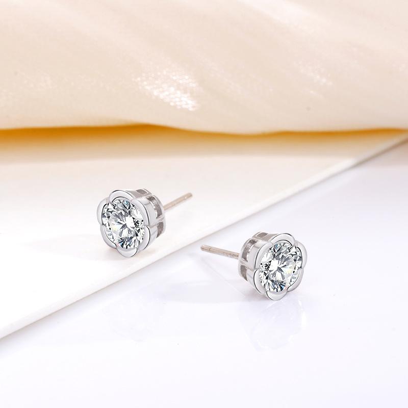 Серьги-гвоздики Роза Женская мода Универсальные Элегантные Ретро Темперамент Высокий Стиль Ins Серьги Подарок Женщинам