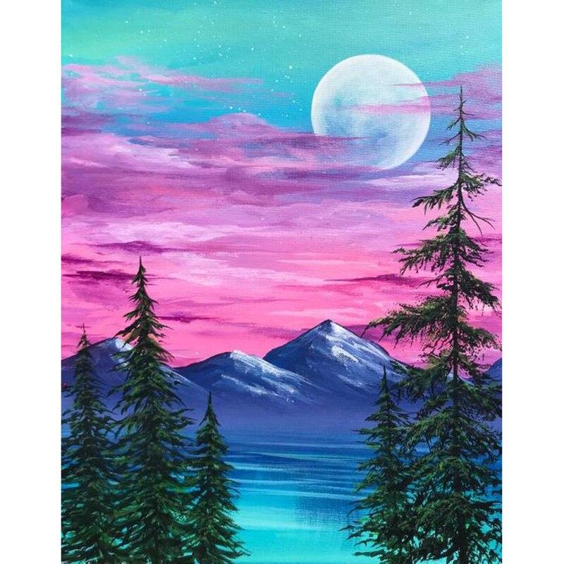 Новый 5D DIY алмазная живопись закат дерево Алмазная вышивка пейзаж вышивка крестом полная круглая дрель ремесла домашний декор подарок