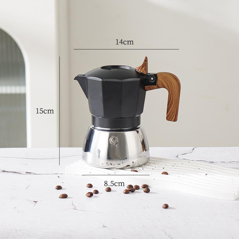 Индукционная Кофеварка Нержавеющая Сталь Высокое Давление Эспрессо Кофеварка Плита