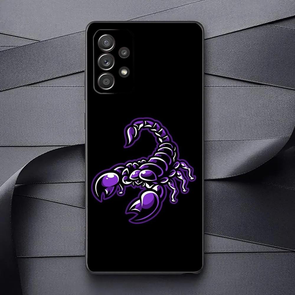 Cool insect Scorpion Phone Case For Samsung Galaxy A13,A21s,A22,A31,A32,A52,A53,A71,A80,A91 Soft Black Phone Cover