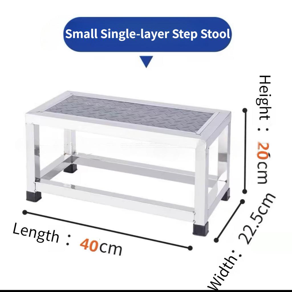 Household Portable Footstool Thickened Stainless Steel Step Stool Strong Weight-bearing Pedal Stool