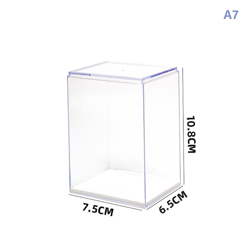 Ящик для хранения Настольная коробка для кукол Одиночная пылезащитная прозрачная стойка для выставки товаров