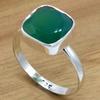 Серебряное кольцо с зеленым ониксом для женщин, уникальные ювелирные изделия ручной работы из стерлингового серебра 925 пробы, подарок на День Святого Валентина для нее