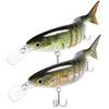 TRUSCEND Bass Trout Fishing Lure Swimbait Slow Sinking Bionic Swimming Lure Bass Freshwater Saltwater Bass Realistic Fishing Lure Kit Multi-Joint