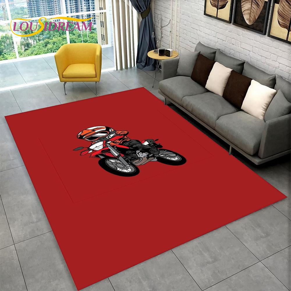 3D коврик для гонок на мотоциклах, большой ковер для дома, гостиной, спальни, дивана, коврик для двери, украшение для детской игры, нескользящий напольный коврик