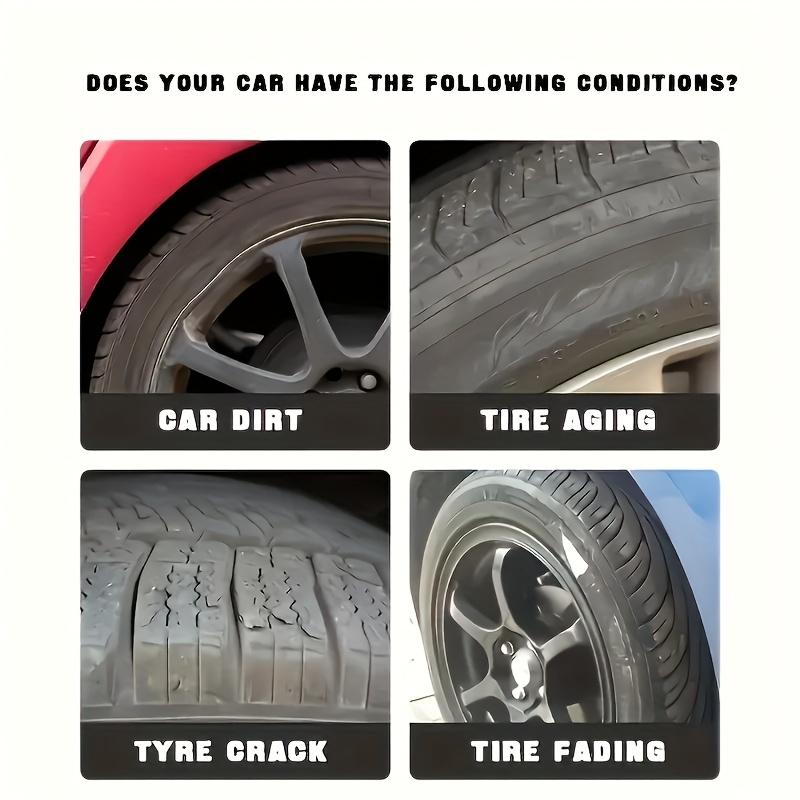 Tire Blackening and Brightening Kit, Tire Polishing Paste, Multifunctional Plastic Refurbishing Paste, Suitable for Tires, Interior, Etc.