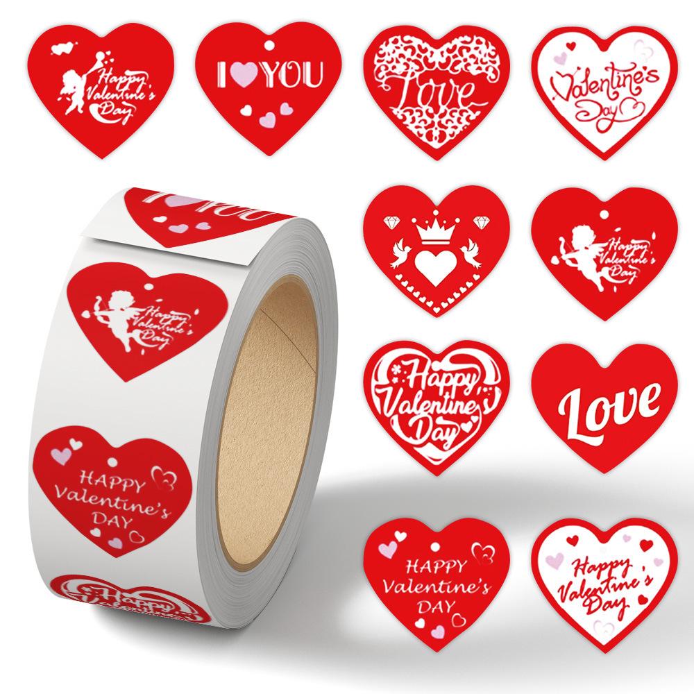 Cartoon Holiday Gift Sealing Stickers - 500 Self-Adhesive Journal Stickers per Roll