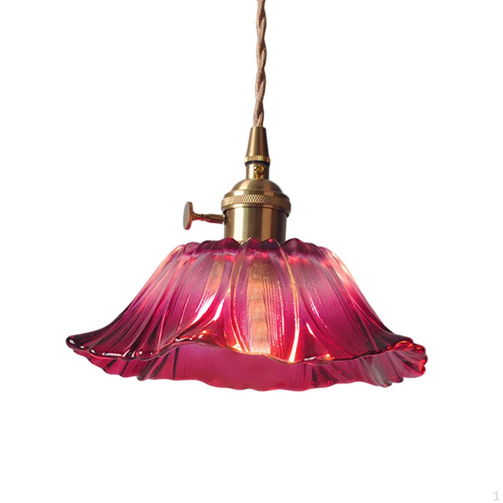 Flower Pendant ,Light Small Chandelier ,Stylish Sturdy LED Light, Glass Hanging Lamp,