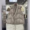 Autumn and Winter New Design Sense Loose Fashion Diagonal Placket Thin Down Vest Vest Women's Jacket Vest Light