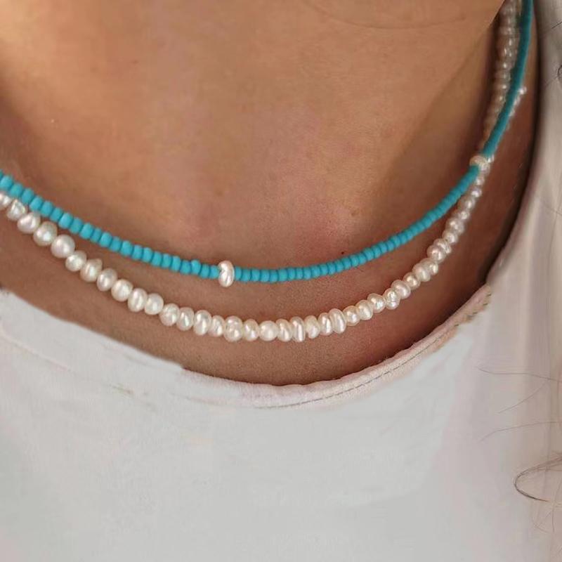 Bohemian Handmade Multilayer Colorful Beads Chain Necklaces Crystal Pendant Jewelry For Women Accessories N0371