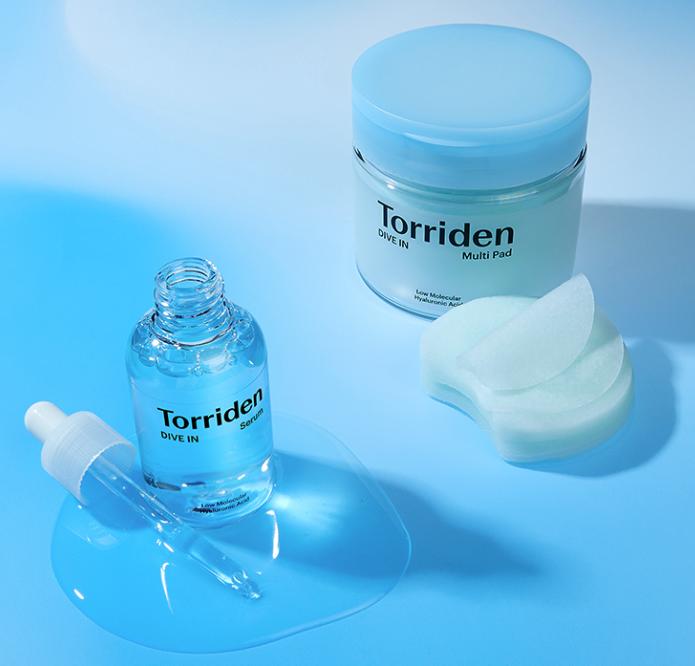 TORRIDEN Набор для увлажнения Dive-In - сыворотка, крем и подушечки