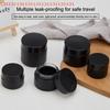Plastic Lid Empty Jars Black Glass Cream Jar Cosmetic Container 10/30/60g Glass Bottle Make Up Container Travel Cosmetic Jars