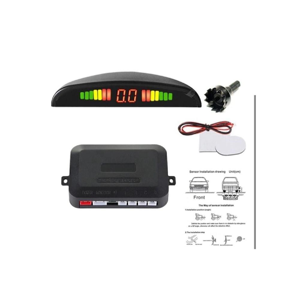 Car Parking Sensor With Digital Display 22 Mm Black Sensor Eye With Sound Alarm