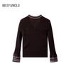 Northern Deer Eden 100% Wool Stylish Color Block Knitwear YQ251200
