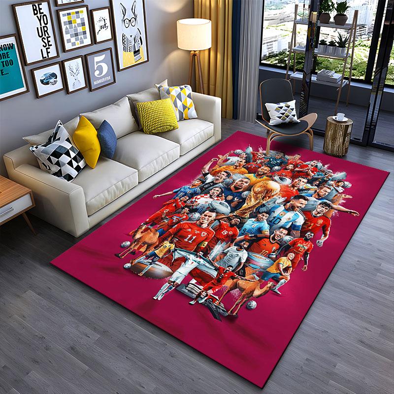 Soccer World Cup Celebration suitable as a non-slip mat for the living room or bedroom sofa