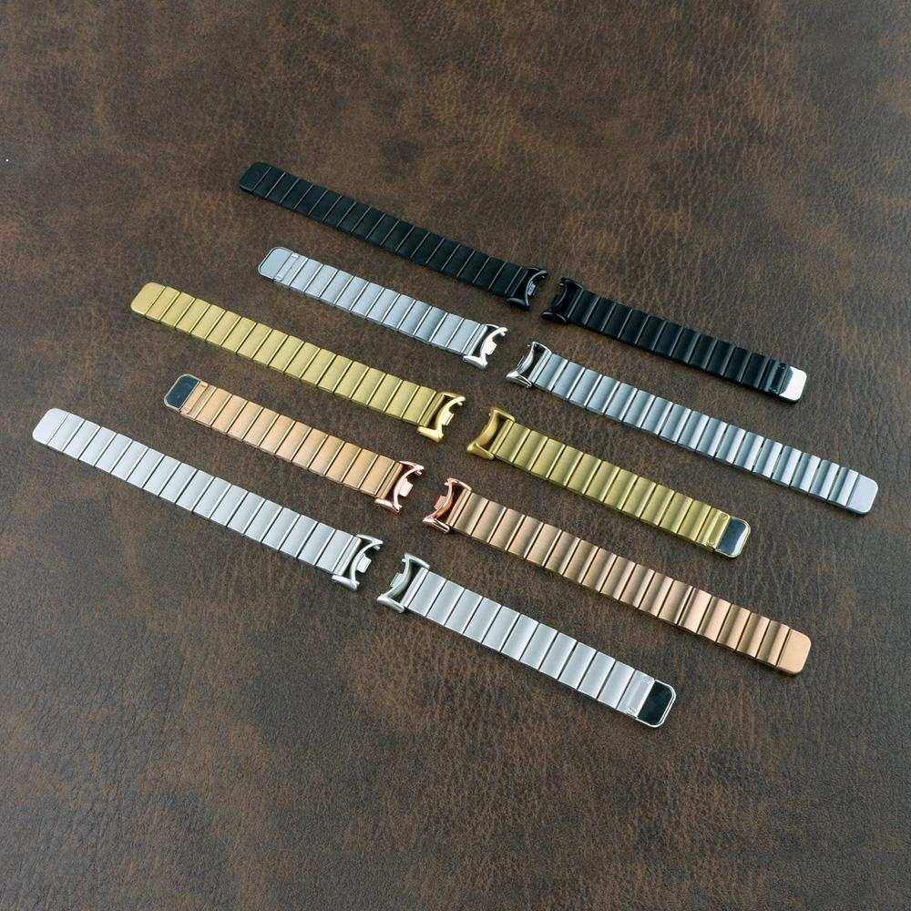 Silver Magnetic Watchband for Xiaomi Smart Band 8/9/10 Bracelet Metal Wristband Mi Band 8 Replacement Strap for Men Women