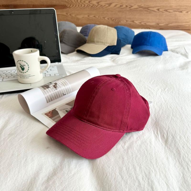 Hat Female Simple Solid Color Casual Versatile Soft Top Baseball Cap Couple Baseball Cap Male Face Small Cap