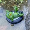 Полимерная фигурка лягушки, плавающая, скульптура для вида воды, украшение для аквариума, украшение для садового пруда, декор для улицы