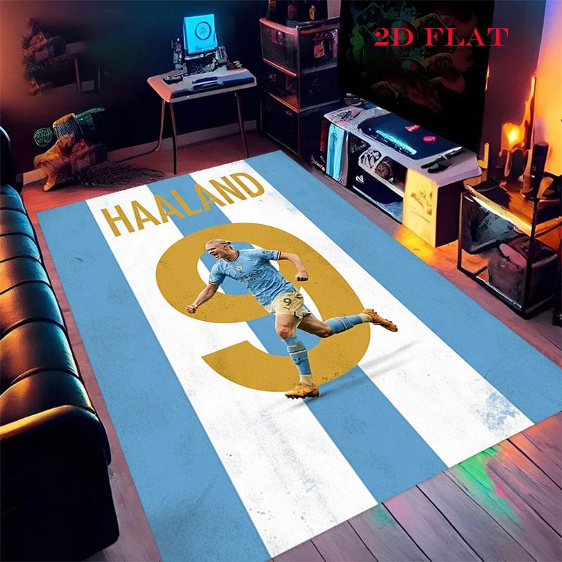 Haaland player Carpet Rug for Living Room Bedroom Home Sofa Decoration,Kids play Nonslip Floor Mat