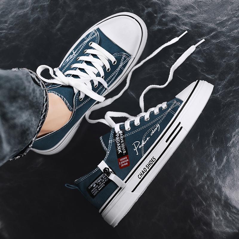 Мужские повседневные парусиновые туфли больших размеров, летние, с мягкой подошвой, нескользящие, для ходьбы на открытом воздухе, модные молодежные спортивные кеды для скейтборда, плоская обувь