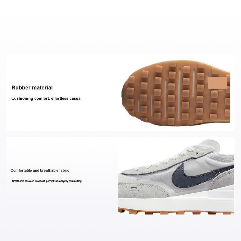 Nike Женские кроссовки Waffle One Iris Whisper Gum белые серо-туманные Gum-светло-коричневые DN4696-501